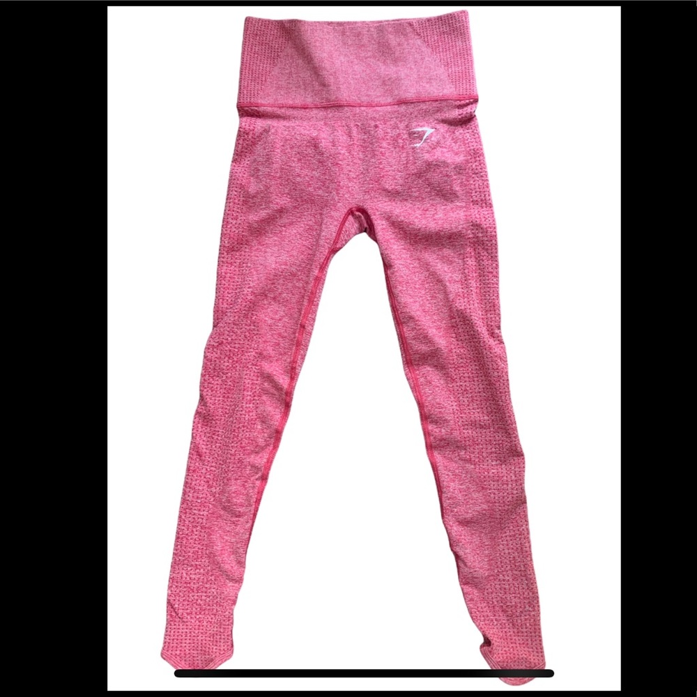 GymShark Vital Rise Seamless Leggings Pink Marl Women's Size XS S H11818